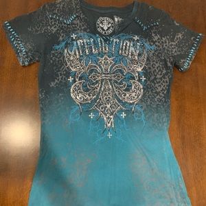 Women’s Affiction Vneck shirt! Size Medium